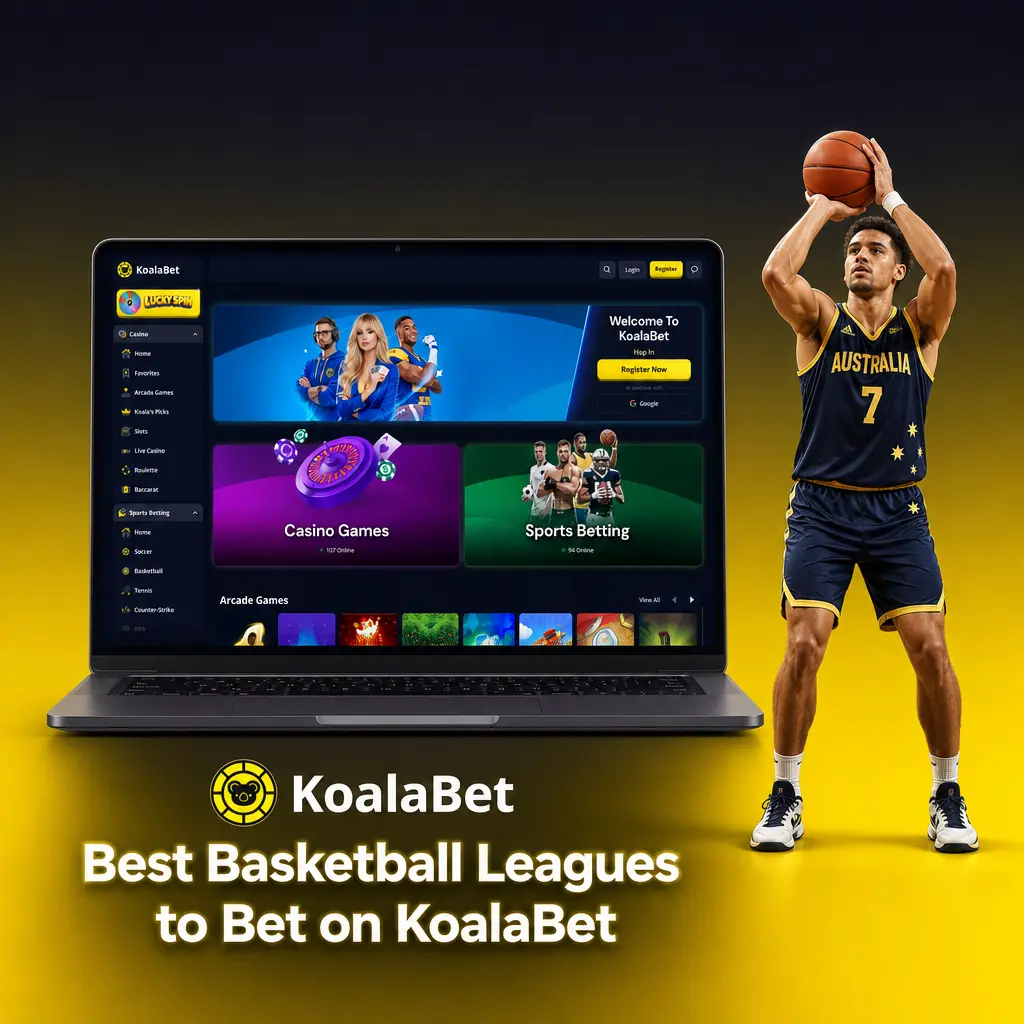 Best basketball leagues to bet on at KoalaBet, including NBA, NBL, WNBA, EuroLeague, FIBA World Cup, and NCAA Division I.