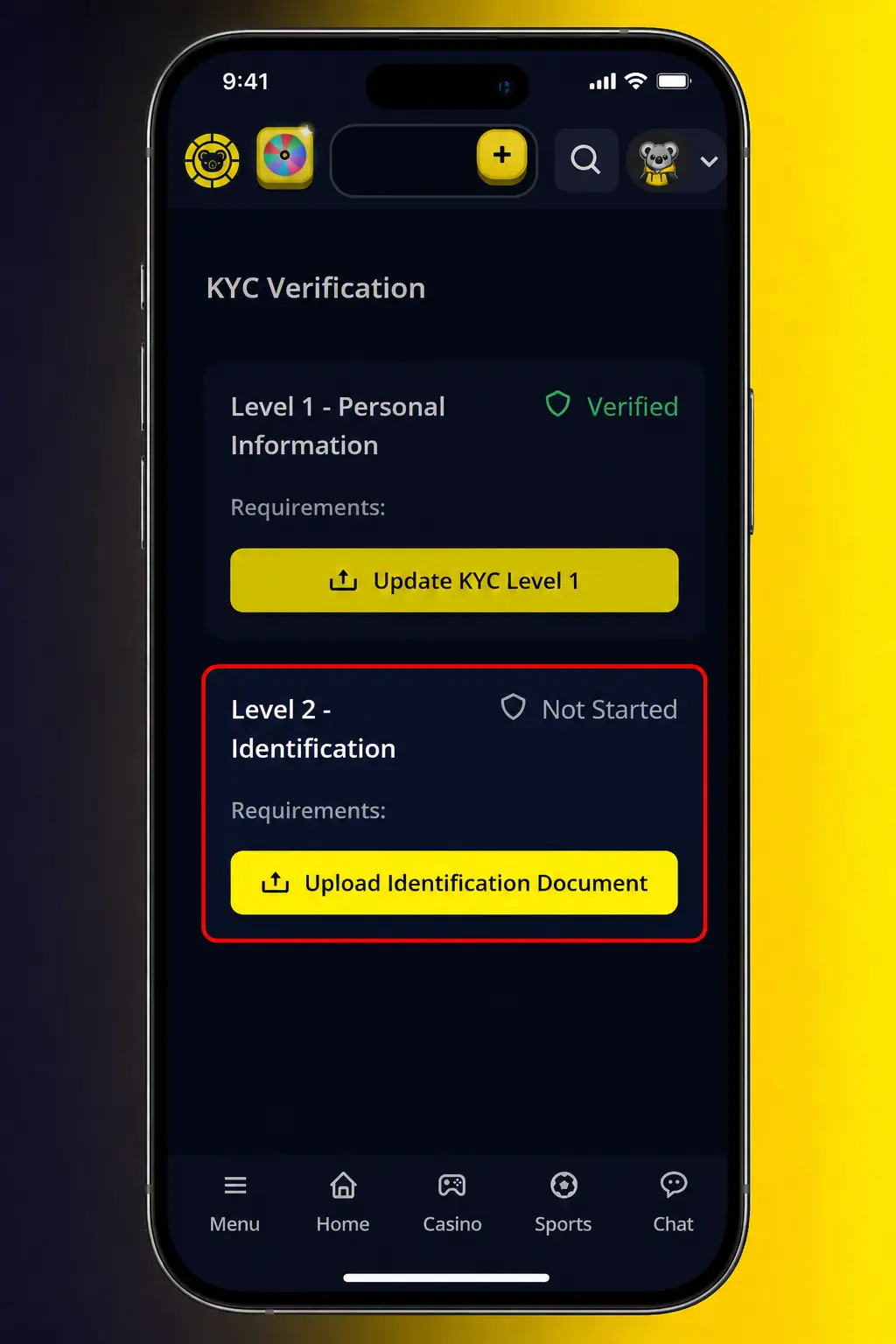 Step-by-step screenshot showing how to place a tennis bet on KoalaBet, from selecting a tournament to confirming the stake.