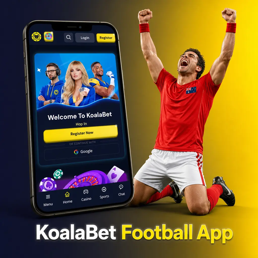 KoalaBet football app on Android APK and iOS PWA showing bottom navigation, fixtures, and bet slip for placing a wager