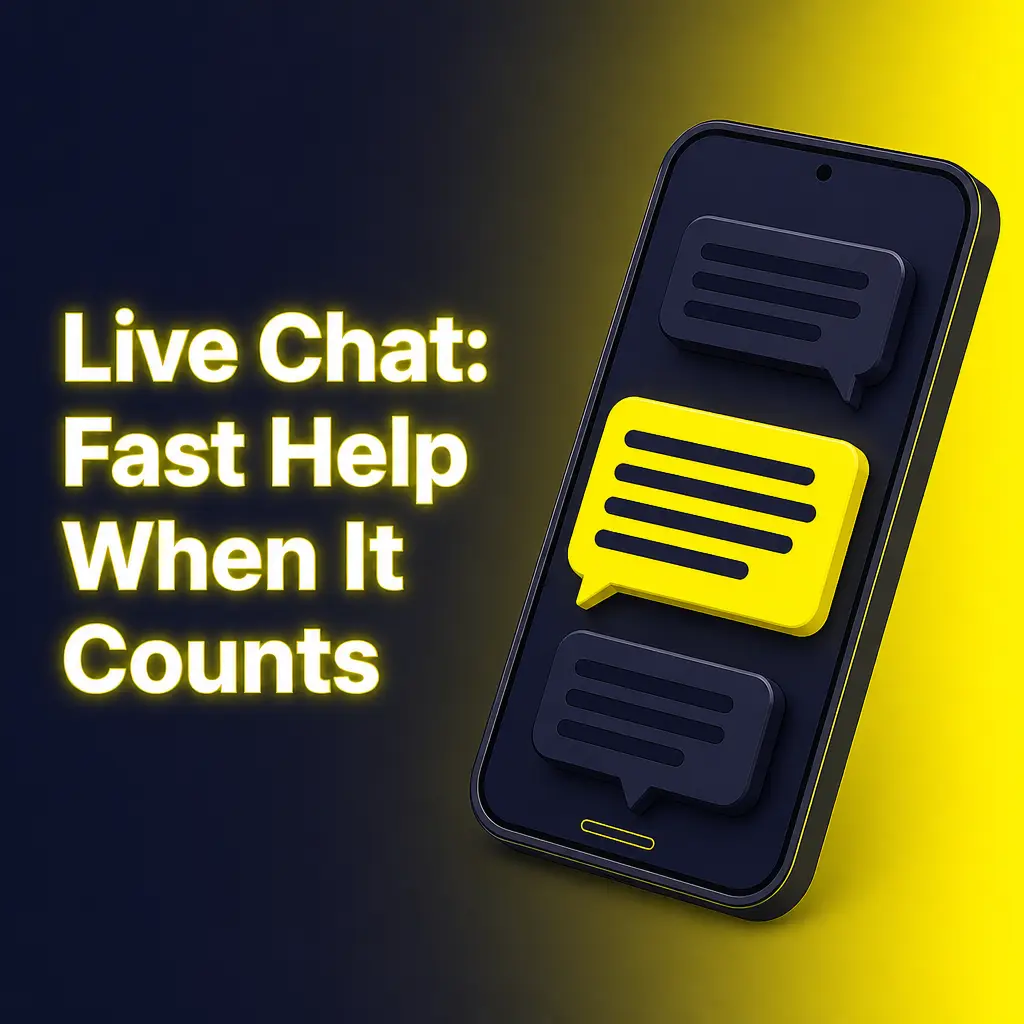 KoalaBet live chat support icon offering fast 24/7 help for account, deposit and verification queries in Australia.