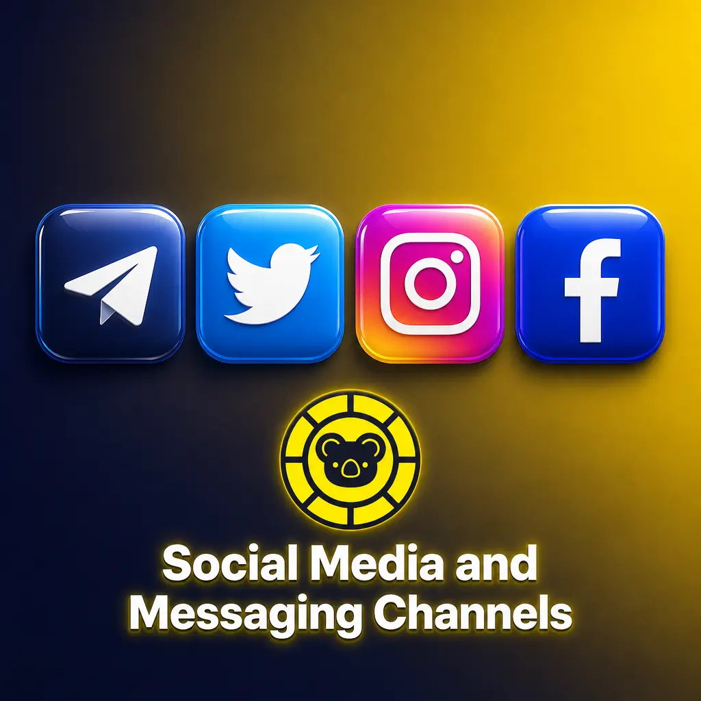 KoalaBet support via Facebook Messenger and WhatsApp for quick replies on account queries, promotions, and screenshots