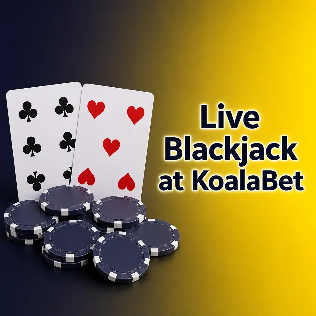 Live Blackjack at KoalaBet featuring Blackjack Party, Speed, Infinite, Free Bet, VIP and Silver variants for strategic play