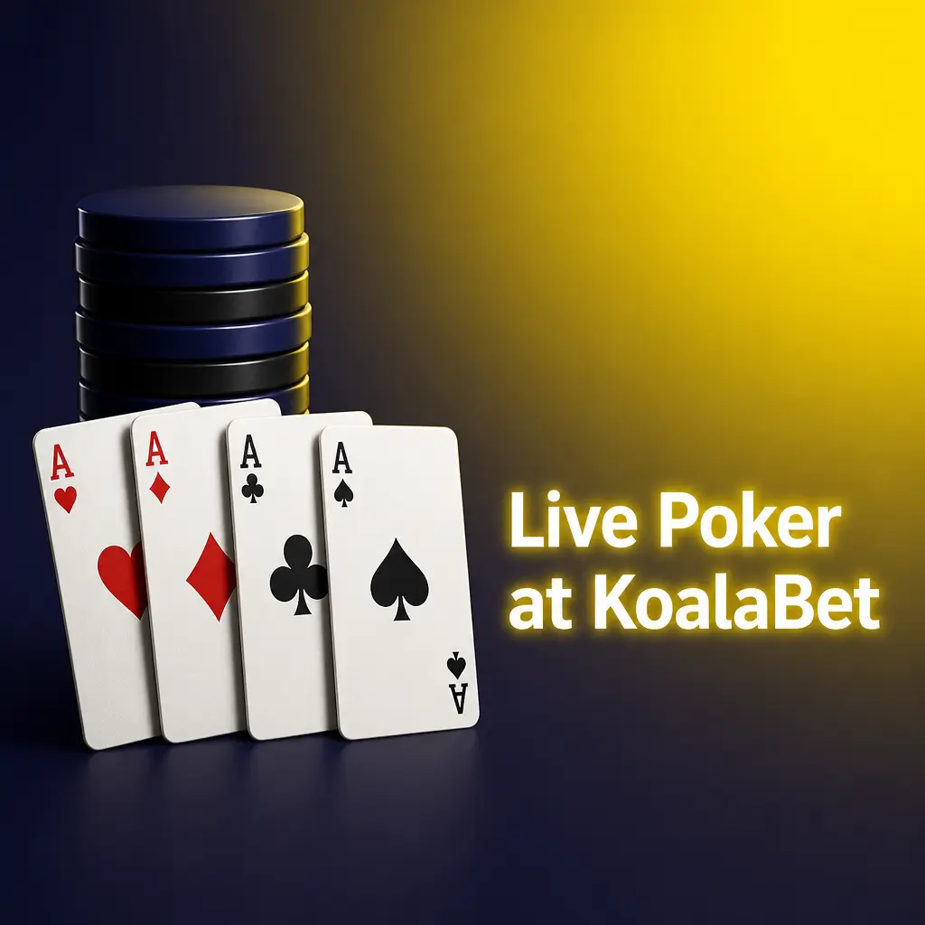 Live Poker at KoalaBet featuring Casino Hold'em, Three Card Poker, Ultimate Texas Hold'em and more table variants