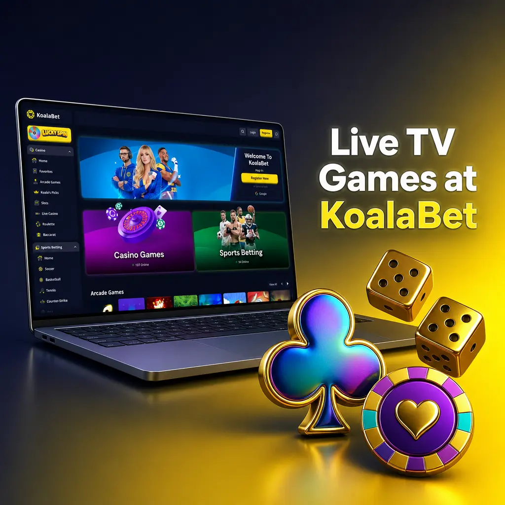Live TV game show betting at KoalaBet featuring Crazy Time, Monopoly Live, Dream Catcher, Mega Ball and more